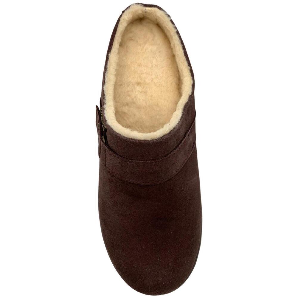 BEARPAW Women's Scottie Suede Clog w Rain and Stain Repellent Fig - Medium - Picture 2 of 3